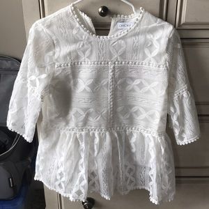 Brand New, Never Worn White Lace 3/4 Long Sleeve